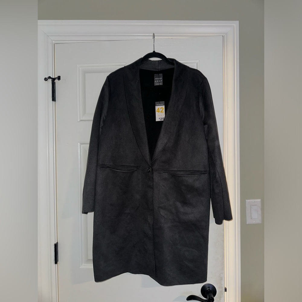 Primark Dark Grey Faux Suede Jacket